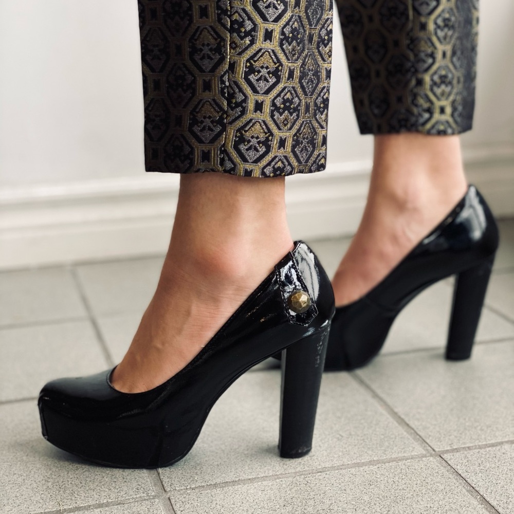 Cerutti platform patent heels size 7